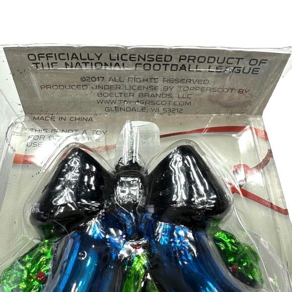 NFL Carolina Panthers Football Bell Glitter Christmas Holiday Ornaments Set of 6 - Picture 4 of 8